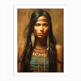 Beautiful Muskogee Creek Native American Woman Art Print