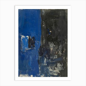 Blue And Black Art Print