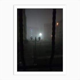 Foggy Night In The City Art Print