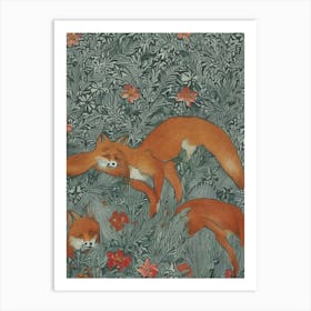 Foxes 1 Art Print