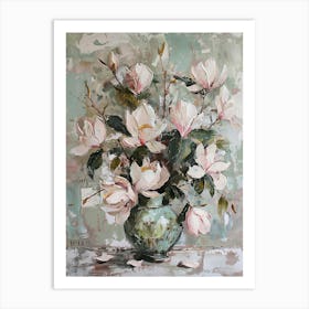 A World Of Flowers Magnolia 3 Painting Art Print