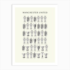 Manchester United Trophies Print Art Print