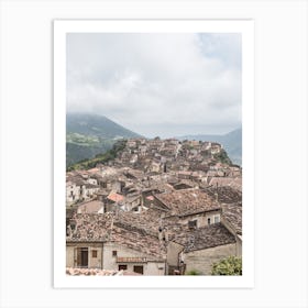Ancient City In The Mountains Of Calabria, Italy Art Print