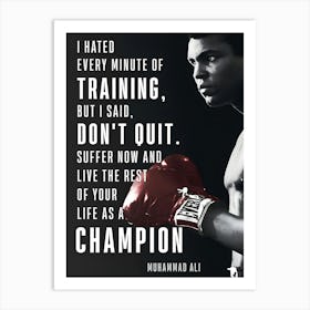Muhammad Ali Motivational Art Print