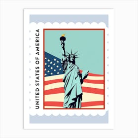 United States Of America Travel Stamp Poster Art Print