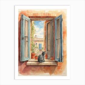 Cat In The Window 1 Art Print