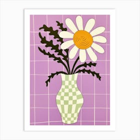 Wild Flowers White Tones In Vase 1 Art Print