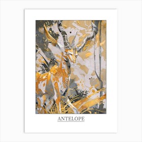 Antelope Precisionist Illustration 4 Poster Art Print