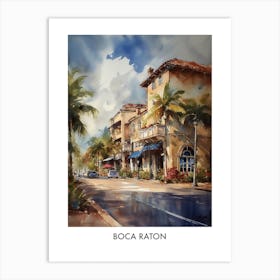 Boca Raton Watercolor 2 Travel Poster Art Print