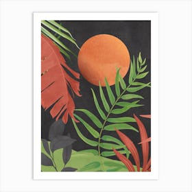 Tropical Night Garden Art Print