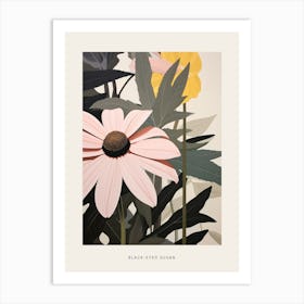 Flower Illustration Black Eyed Susan 1 Poster Art Print