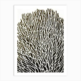 Acropora Jacquelineae Linocut Art Print