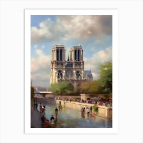 Notre Dame Paris France Camille Pissarro Style 3 Art Print