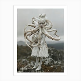 Octopus Girl Art Print