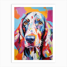 Pop Art Basset Hound 3 Art Print