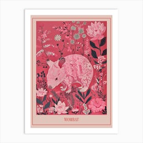 Floral Animal Painting Wombat 2 Poster Art Print