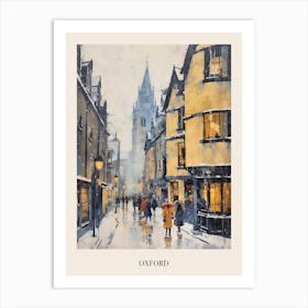Vintage Winter Painting Poster Oxford United Kingdom 1 Art Print