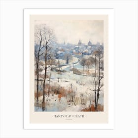 Winter City Park Poster Hampstead Heath London 1 Art Print