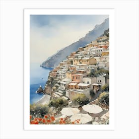 Summer In Positano Painting (25) 1 Art Print