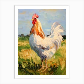 Bird Painting Rooster 3 Art Print