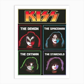 Kiss Solo Faces Logo Fabric Panel Poster Art Print