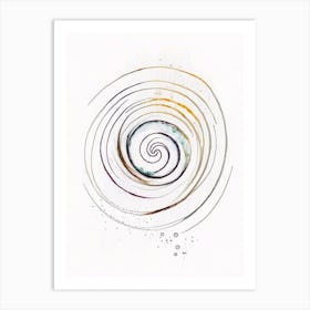 Spiral Symbol Minimal Watercolour Art Print