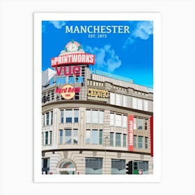 Manchester Print | Manchester Landmarks Print Art Print