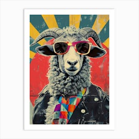 Sheep In Sunglasses Art Print