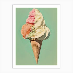 Kitsch Ice Cream Cone Collage 2 Art Print