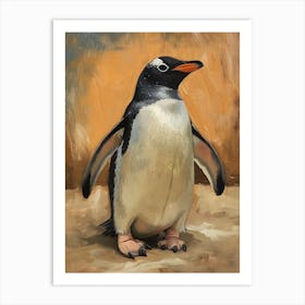 Adlie Penguin Isabela Island Oil Painting 1 Art Print
