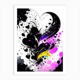 Heart Splatter Art Print