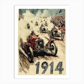 Aihrgdesign A Vintage Poster Of An Automobile Rally In 1914 F 47bb7037 B156 4dff 87a2 Af45aa993569 0 Art Print