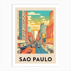 Sao Paulo 2 Vintage Travel Poster Art Print