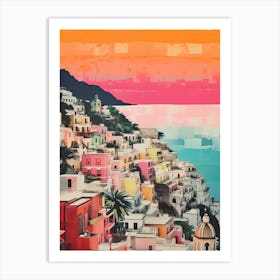 Positano In Risograph Style 3 Art Print