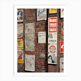 Wall Of Advertising Posters 2 Art Print