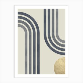 Boho art with lines 14 Art Print