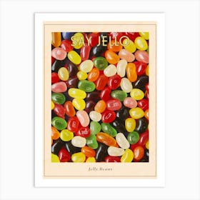 Jelly Beans Candy Sweets Pattern 4 Poster Art Print