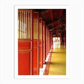 Red Doors In Vietnam Art Print