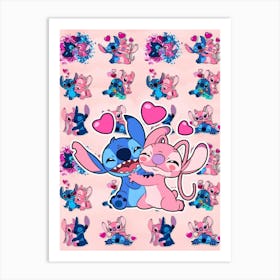 Stitch And Lilo Art Print