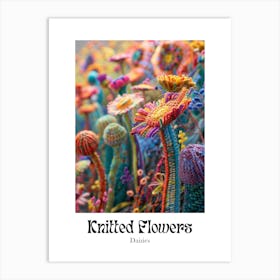 Knitted Flowers Daisies 2 Art Print
