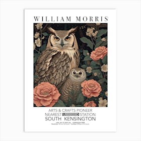 William Morris Owl And Owlet Valentines Mothers Day Gift Spring Art Print