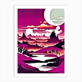 Pink Landscape 2 Art Print