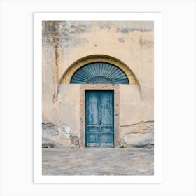 Blue Door in Napoli, Italy | Colorful Travel Photography Art Print