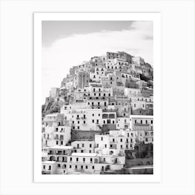 Positano, Italy, Black And White Photography 2 Art Print