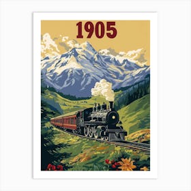 Aihrgdesign A Vintage Travel Poster Of A Mountain Railway In Art Print