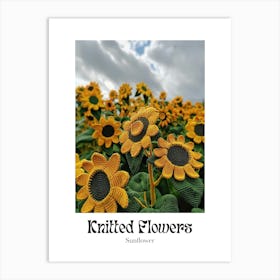 Knitted Flowers Sunflower 1 Art Print