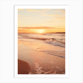 Beadnell Bay Beach Northumberland At Sunset 4 Art Print
