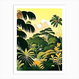 Rarotonga Cook Islands Rousseau Inspired Tropical Destination Art Print