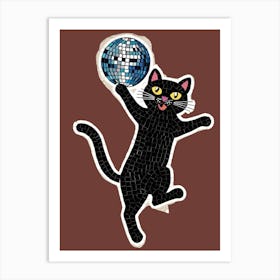 Disco Cat 7 Art Print