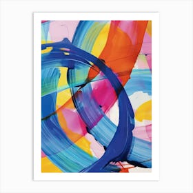 Colourful Brush Strokes 4 Art Print